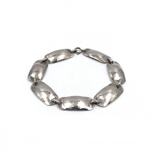 800 silver bracelet hammered - 800,