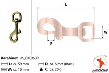 Bolzenkarabiner Messing