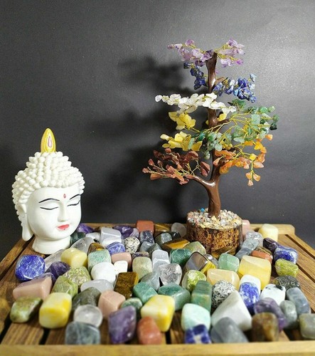 Großer chakra kristall bonsai - großer, chakra-kristall-bonsai