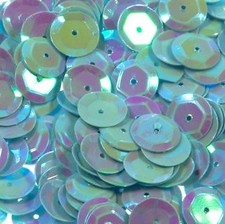 Pailletten Blau, Babyblau, irisierend gewölbt 8 mm, 17g, basteln, Styropor PF34