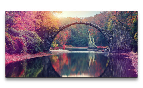 120x60cm leinwandbild brücke - 120x60cm,