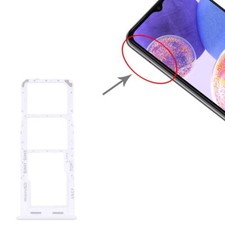 Dual Sim + Micro SD Karten Halter Adapter für Samsung Galaxy A23 5G Weiß
