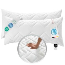 Kopfkissen Kissen 40x80 cm 2er Pack mit Reißverschluss Antiallergisch kochfest