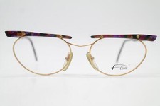 Vintage Brille Flair 126 Mehrfarbig Gold Oval Brillengestell eyeglasses