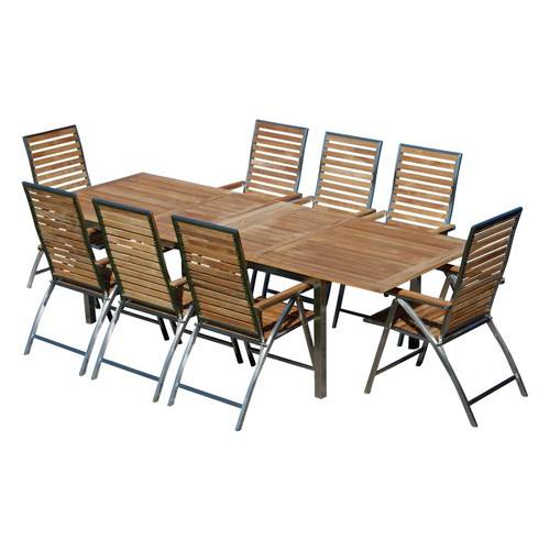Gartengarnitur edelstahl teak - edelstahl,