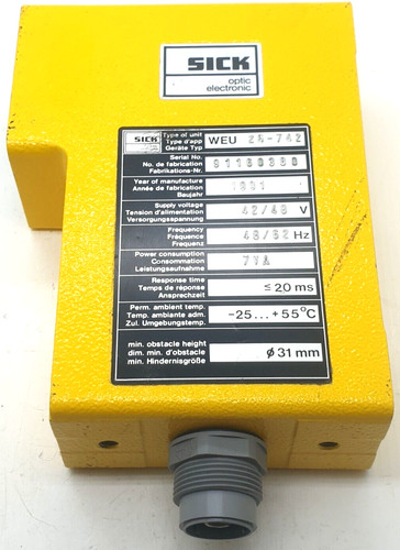 Sick weu 742 lichtschranke - weu, 26-742