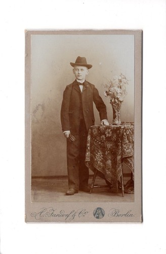 Cdv foto feiner junge - cdv, berlin