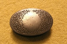 alte Deckel Zinndose, oval