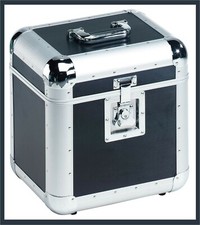 DJ Platten-Koffer, ALU 75/25 abgerundet, schwarz, ROADINGER NEU Record-Case