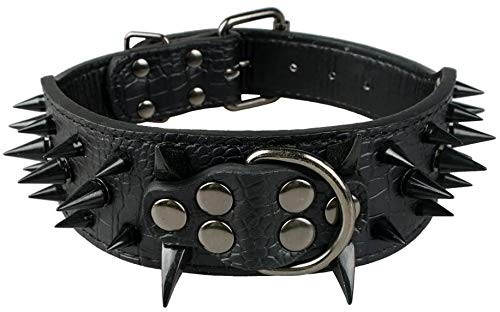 Hundehalsband leder stacheln - leder,