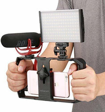 Smartphone Video Rig, ULANZI U-Rig Pro Handy Stabilisator, mit 3 Cold Shoe Mount