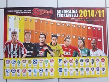 Bravo Sport POSTER Stecktabelle Bundesliga Saison 2010/2011 BvB Bayern Fußball