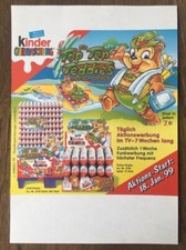 Ü-Ei Werbeblatt Top Ten Teddies Traumurlaub Groß- u. Thekendisplay 1999 Papier