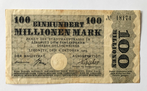 Notgeld liegnitz schlesien - liegnitz, in