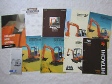 10x Prospekt Hitachi EX Minibagger  Kompaktbagger 1998-2004