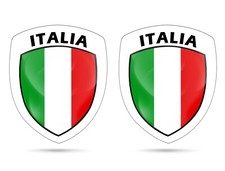 2x 3D Gel Aufkleber Italien