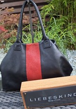 Liebeskind Tasche schwarz mit rotem snake Design LIMITED EDITION CHARITY!!!