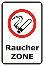 Schild S0007 - Raucherzone -
