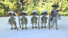 Playmobil Befreiungskriege Frankreich 5 grüne Soldaten 1 Pferd & Offizier 