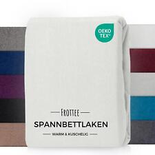Frottee Spannbettlaken Bettlaken Spannbetttuch Winter Warm Kuschelig Rundumgummi