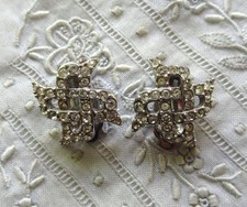 Silberne ohrclips kristall - silberne,