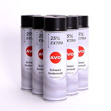 AVO schwarz seidenmatt Lackspray Sprühlack 6 x 500ml Autolackspray A08008