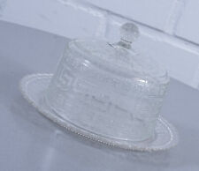 seltene Pressglas Butterglocke Käseglocke Deckeldose Vintage 1950er Jahre