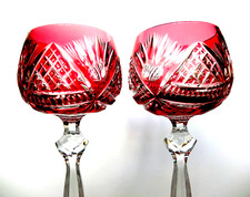 2 Römer/Weingläser Bleikristall  roter Überfang NACHTMANN KARAT