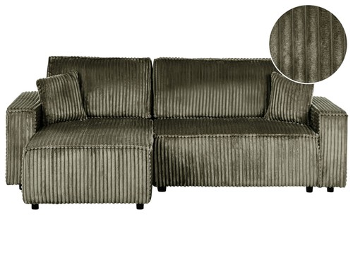 Sitzer ecksofa cord grün - ecksofa,