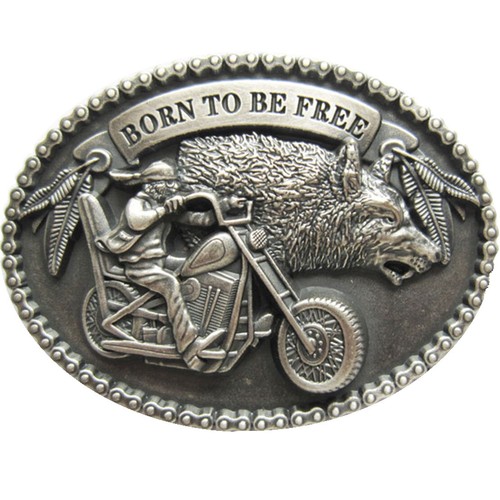 Biker buckle born be free - to,