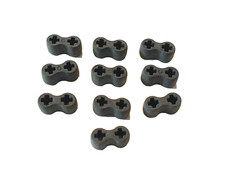10x Lego Technic Gummi-Verbinder #45590 schwarz