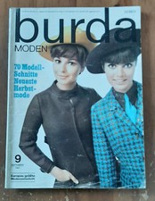 Modezeitschrift Burda September 1967 Herbstmode mit Schnittmuster + Anleitungen
