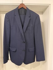 BOSS Anzug für Herren - Gr.52 - Blau mit Nadelstreifen - 100% Schurwolle -Gut