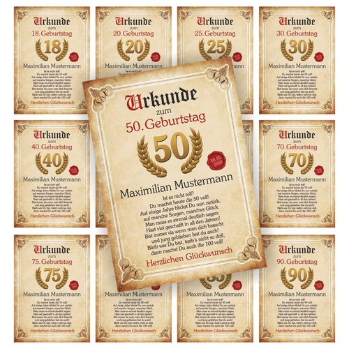 Geburtstagsurkunde 25 30 - geburtstagsurkunde,