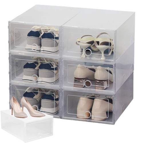 Schuhbox transparent 6er set - transparent,
