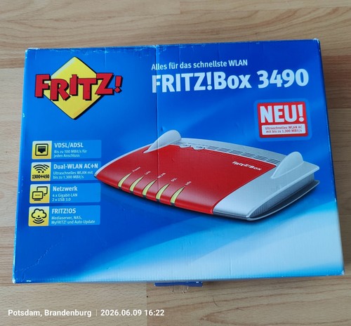 Fritzbox 3490 mit fritz - fritzbox,