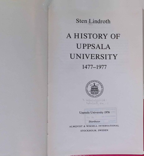History uppsala - a,