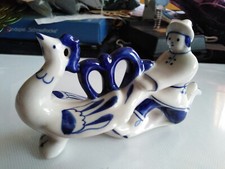 1 Besteckhalter aus Keramik (?), blau/weiß