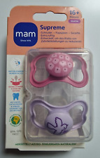 MAM Supreme Silikon 16+ Schnuller 2er-Set, Baby Schnuller NEU OVP