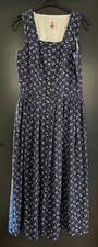Damen Trachten Dirndl ärmellos Blau-Weiß gemustert Gr. 42 v. Salzburger Dirndl