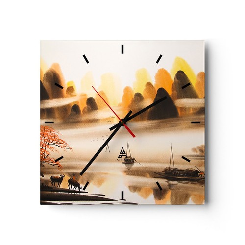 Modern wanduhr 40x40cm quadrat - wanduhr,