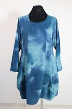 Kleid Long Tunika Fein Cord EG 42 44 46 Langarm A-Linie Taschen petrol