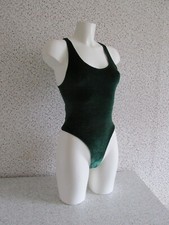 grün Samt String Body Ringerrücken Gr. S American Apparel