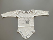 PETIT BATEAU BODY EINTEILER STRAMPLER GR.81 CM 18 MON WEIß MIT AUFDRUCK 