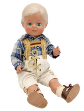 Schildkröt Puppe Hans J1975/41 Tortulon 1950/60er Junge 40 cm 5-Glieder Vintage