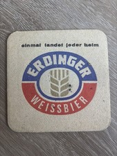 Uralter Bierdeckel - Erdinger Weißbier - Dorfen - Taufkirchen - Erding - Rar