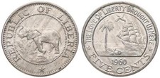 Republic liberia 5 - republic, cents