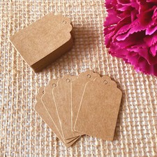 Kraftpapier Anhänger 4x7cm braun Geschenkanhänger Etiketten Tags Deko Beschrifte