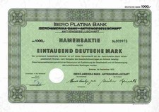 Ibero Platina Bank 1973 Bremen