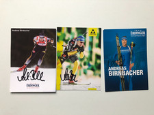 3  Biathlon Autogrammkarten  "